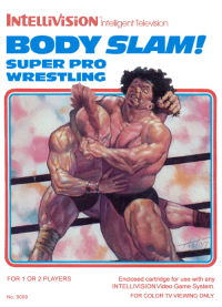 Body Slam Super Pro Wrestling Intellivision US box art